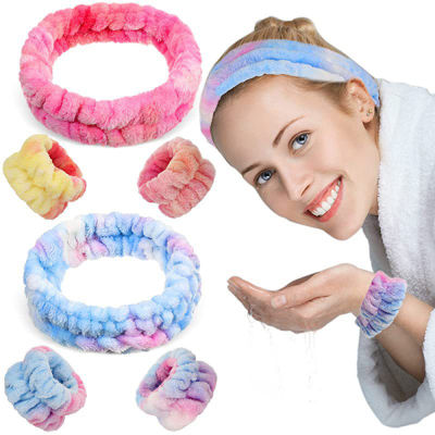 Girls Wash Towel Women Bands Spa Washing Face Hairband Washband Coral Fleece