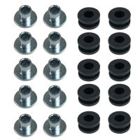 HJMG อะไหล่สำหรับ Suzuki ชิ้น Cowling Grommets สำหรับรถแข่งคาเฟ่สีดำมีตัวยึดสลักเกลียวโครงภายนอก Relief ความดันเบาะยางล้อรถยนต์ Grommets M6