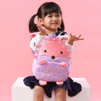 Zoo Series กระเป๋าเป้ผ้ากำมะหยี่สำหรับเด็กแนวน่ารักสำหรับโรงเรียนอนุบาล (Extral ฟรีสำหรับคุณ)