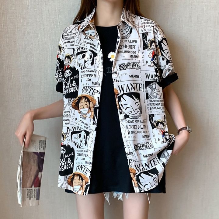 Korean—Anime One Piece Polo Shirt Unisex Cartoon Print Shirt High