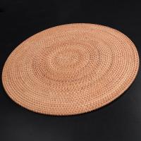 Rattan Woven Placemats,Table Mats,Non Slip Heat Resistant Place Mat,Wicker Placemat,Trivets for Hot Dishes Round,40cm