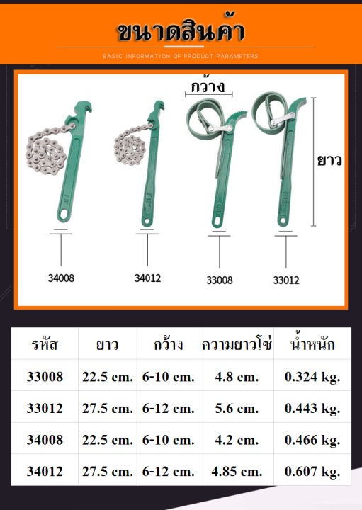 ประแจถอดไส้หม้อกรอง-ประแจถอดกรอง-แบบสายพาน-ประแจถอดกรองน้ำมันแบบโซ่