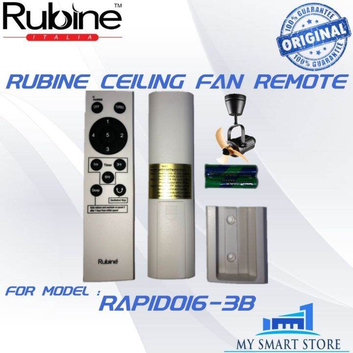 {LAZ} RUBINE CEILING FAN ORIGINAL MODEL RAPIDO16 )(100 ORIGINAL) (RF