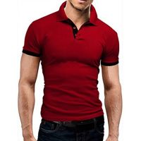 Polo Shirt Men Summer Stritching Mens Shorts Sleeve Polo Business Clothes Luxury Men Tee Shirt Brand Polos