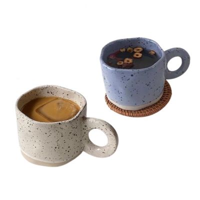 [ส่งฟรี](พร้อมส่งจากไทย) แก้วกาแฟ แก้วน้ำเกาหลีสไตล์มินิมอล เซรามิค ลายหินอ่อน