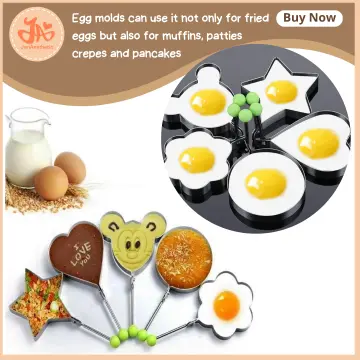 4pcs/set Eggs Frying Creative Round Shape Silicone Omelette Mould