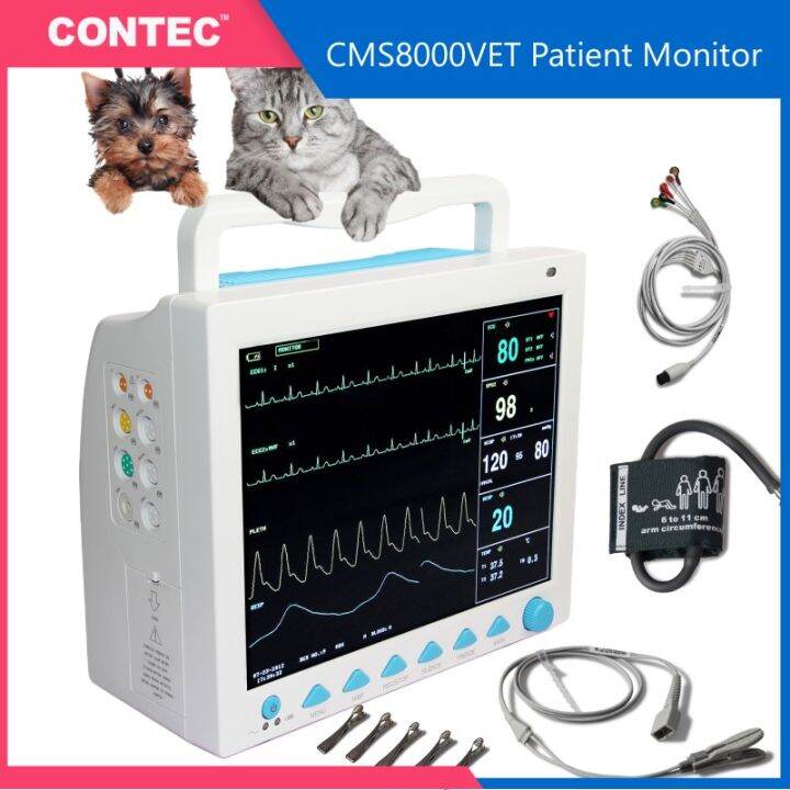 CONTEC CMS8000VET Patient Monitor 12.1" ICU Vital Signs Animal Machine ...