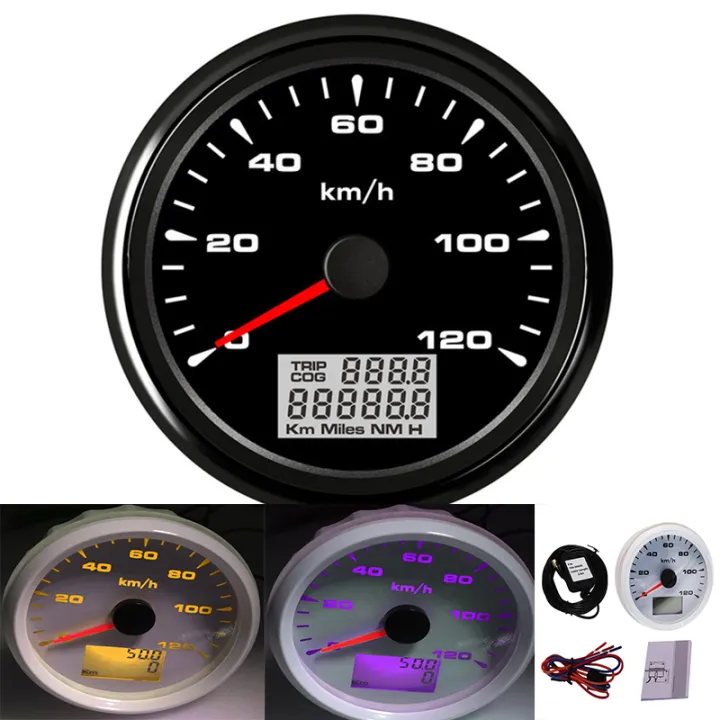 120 Km/h รถจักรยานยนต์ GPS Speedometer Universal Digital Electronic ...