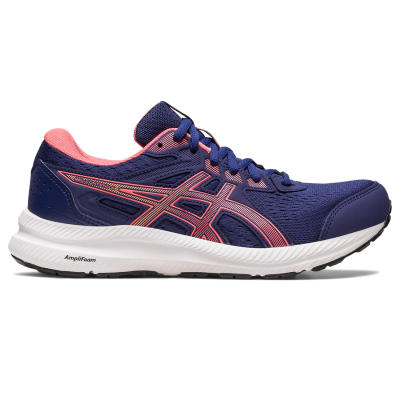 ASICS :  GEL-CONTEND 8 WOMEN RUNNING รองเท้า ผู้หญิง รองเท้าผ้าใบ รองเท้าวิ่ง ของแท้  INDIGO BLUE/PAPAYA