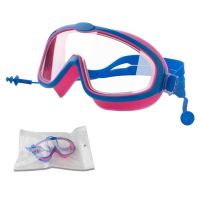 Outdoor Swim Goggles Earplug 2 in 1 Set for Kids Anti-Fog UV Protection Swimming Glasses With Earplugs for 4-15 Years Children