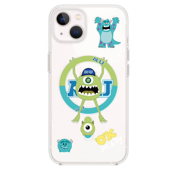 เคสแม่เหล็กหรูหราพิมพ์ลาย-monsters-university-iphone-11-12-pro-max-13-pro-max-7-8-plus-x-xs-xr-สำหรับ-iphone-disney-sullivan