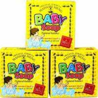 MADAME HENG Baby Soap Bar Natural Balance 150g x 3. มาดามเฮง สบู่สมุนไพรเด็ก แนลเชอรัล บาลานซ์ แบบก้อน 150 ก x 3.