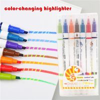 Can change color Highlighter Magic water color pen childrens drawing discolor pen School student giftHighlighters  Markers