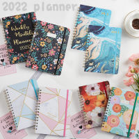 2022Agenda Planner Notebook Diary Calendar A5 Coil Goal Habit Schedules Organizer English Notebook For School Stationery Officer