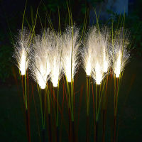 Garden Solar Reed Lights Outdoor Fiber Light Waterproof Garden Lamp Simulation Landscape Lamps for Home Patio Decoration Power Points  Switches Savers