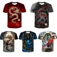 NEW High Quality Animated Dragon Ball Peripheral Short Sleeved 3d Double-sided Dragon Print Summer T-shirt for Men And Women