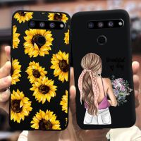 เคสสำหรับ LG V50 ThinQ 5G LM-V500รูปดอกทานตะวันน่ารักเด็กผู้หญิงเคสสำหรับ LG LG V40เคสสำหรับ LG โทรศัพท์ ThinQ 5G V50S ปลอกอ่อน ThinQ 5G