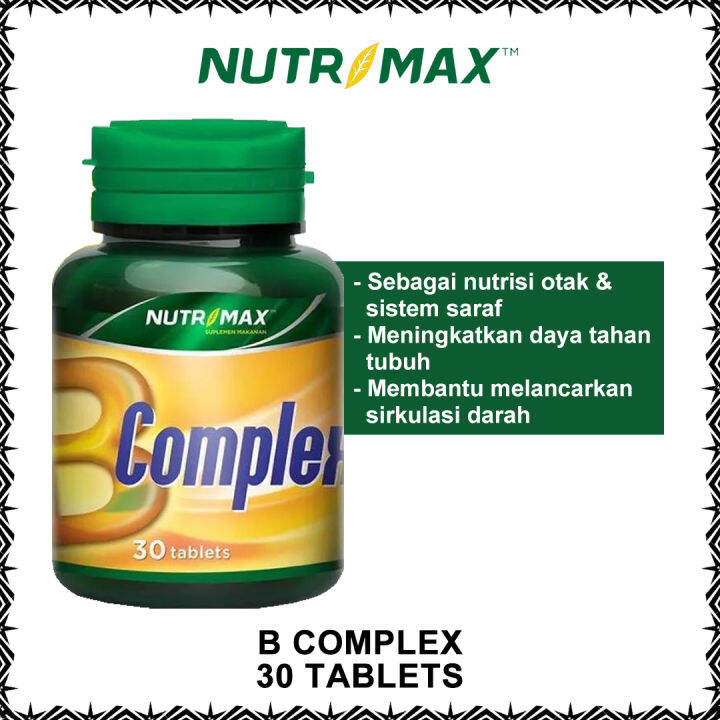 NUTRIMAX VITAMIN B COMPLEX 30 TABLET VITAMIN B KOMPLEKS | Lazada Indonesia