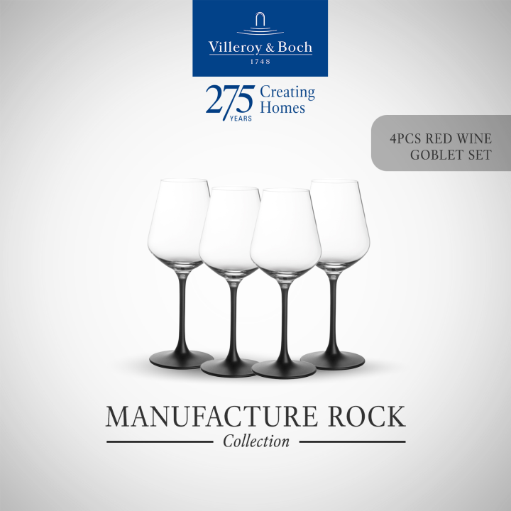 Villeroy & Boch Manufacture Rock Red Wine Goblet, Set of 4