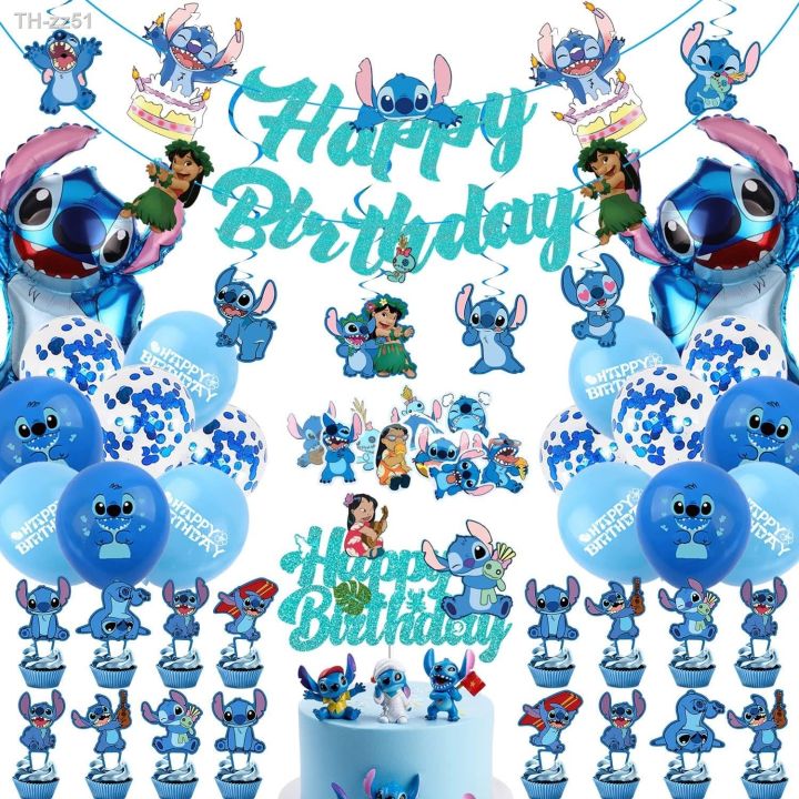 lilo-and-stitch-birthday-decoration-stitch-cake-topper-background-banner-3d-balloon-for-kids-boys-girls-baby-shower-supplies