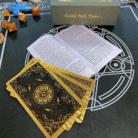 Gift Box Luxury Set Gold Foil Tarot Card Hot Stamping PVC Waterproof Wear-resistant Board Game Solitaire Divination Chess