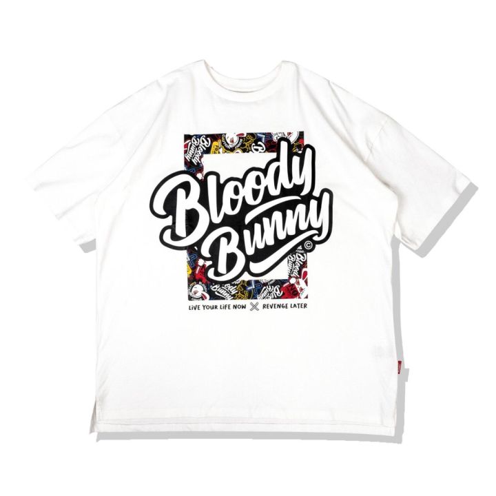 การออกแบบเดิมเสื้อยืด-oversize-ลาย-bloody-bunny-graphic-bombs-5xl