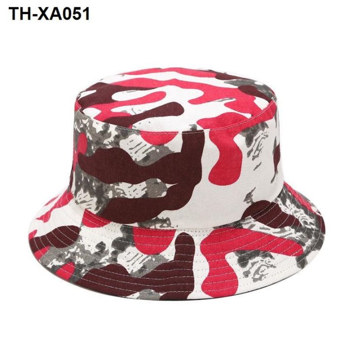 camouflage-double-basin-hat-spring-and-summer-travel-sunscreen-sunshade-men-women-pure-printed-fisherman