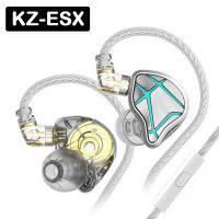 KZ-ESX ในหูหูฟังแบบมีสายแบบพกพาในหู Monitor หูฟัง Ergonomic 12Mm Dynamic Bass สำหรับเกมกีฬา Music