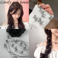 【♡Lovely girls house♡】10Pcs Mini Metal Butterfly Hairpins Korean Style Ins Cute Sweet Girls Side Bangs Hair Clip Fashion Vintage Hair Accessories