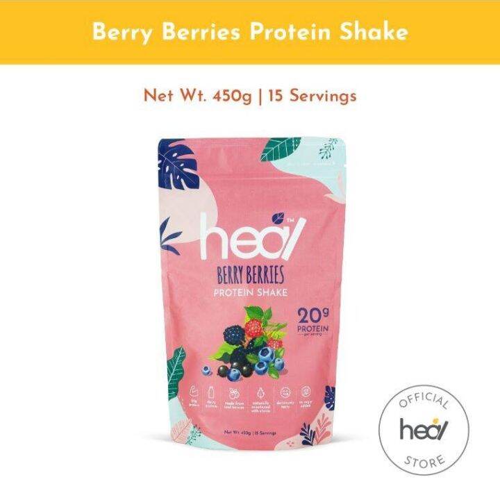 Heal Berry Berries Protein Shake Powder 15 Servings Pack HALAL
