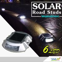 SEL ไฟโซล่าเซลล์ ไฟหมุดถนนโซล่าเซลล์ 6 LED (เเสง : ขาว) โคมไฟพลังแสงอาทิตย์   Solar light  พลังงานแสงอาทิตย์