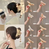 New Korean Hair Clip Sweet Trendy Hair Bow Shark Clip With Tassels For Woman Girls Hair Accessories