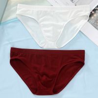 Men Briefs Sexy Low Waist Stretch Stripe U Convex Underwear Movement Breathable Soft Thin Non Trace Simple New Male Panties J48