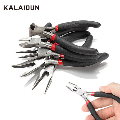 KALAIDUN Mini Pliers Set Crimping Tool Diagonal Long Nose Needle Pliers Wire Stripper Cutter Jewellery Making DIY Hand Tools Kit