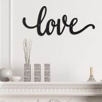 Love Metal Letter Hanging Wall Art Signs Black Word Silhouette Cutout Bedroom Children Girl Room Decoration Boards