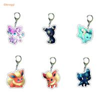 CHENGGI กระเป๋าเป้สะพายหลัง Cosplay Accessories เสริม Espeon Umbreon Eevee Pokemon Keyring พวงกุญแจอะนิเมะพวงกุญแจกระเป๋าจี้