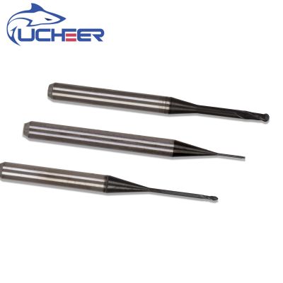 UCHEER 1pcs / set cad cam dental burs Roland Milling Cutter DLC Coating สําหรับการกัดบล็อกเซอร์โคเนียที่มีอยู่ 0.6mm 1.0mm 2.0mm