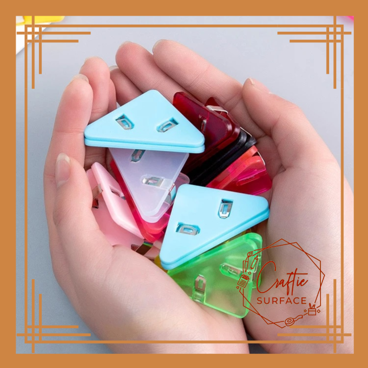 Triangle Paper Corner Clips Page Holder School Stationery Corner Clip