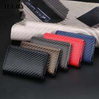 IELGY Men S Plaid Card Holder กระเป๋าสตางค์บัตรยืดหยุ่นอัตโนมัติผู้ชาย