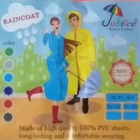 RAN เสื้อกันฝน  PVC  ผู้ใหญ่ ผ่าหน้า เลือกสีได้ จำนวน 1ชุด ชุดกันฝน  เสื้อคลุมกันฝน