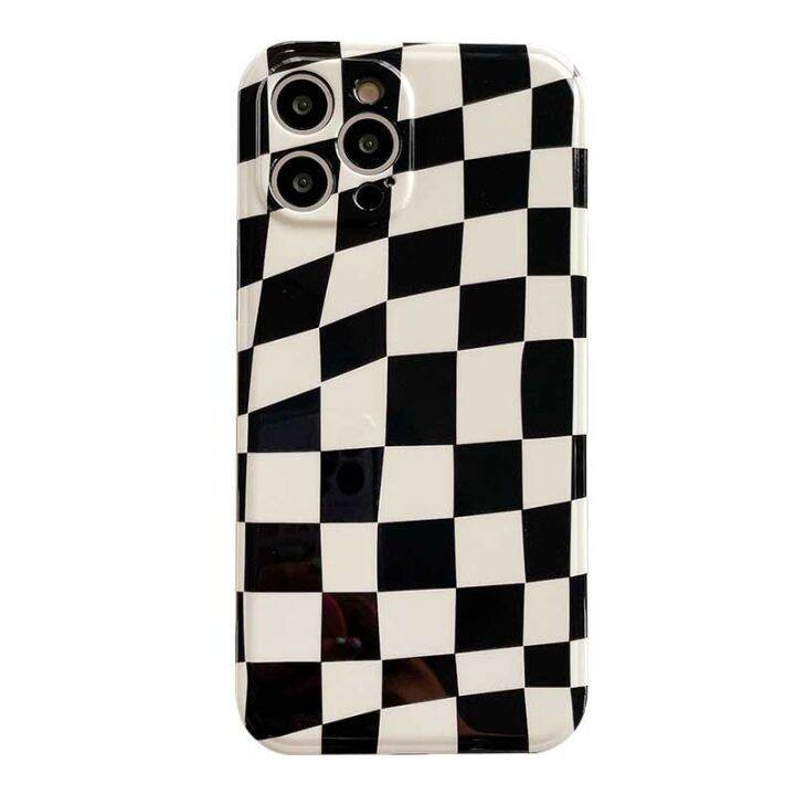 สินค้าใหม่ในสต็อก-3สีตาราง-l-attice-โทรศัพท์-case-soft-สำหรับ-iphone-12-11-14-13-pro-max-8-7พลัส-xr-x-xs-12proo-8บวกซิลิโคนปก-f-undas-c-oque