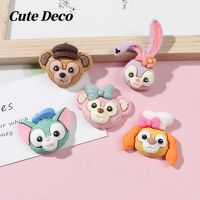 【Cute Deco】Cartoon Small Animal Head (5 Types) Star Dailu - Flat Avatar / Chef Dog-Flat Avatar Charm Button Deco/ Cute Jibbitz Croc Shoes Diy / Charm Resin Material For DIY