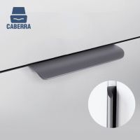 Gray Edge Long Pull Finger Handles Grey Wardrobe Handle Cabinet Pulls Drawer Knobs Aluminum Alloy Kitchen Cupboard Furniture Picture Hangers Hooks