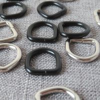 【cw】 10pcs Inner 10mm 12mm Nickle Metal D Ring Half Round Buckle DIY Small Dog Cat Collar Bag Straps Belt Loop Clasp Sewing Accessory