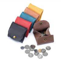 6 Color portable Genuine Leather Coin Purse Vintage Design Individuation Earbuds Earphone Holder Pouch For Women Men mini Wallet