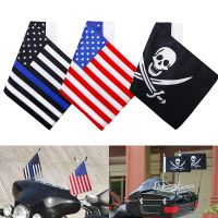 ↂ﹍❅ Motorcycle American Nation Flag Pirate Skull Flag Sleeve Double Side Luggage Rack Universal For Honda Yamaha Harley Suzuki BMW