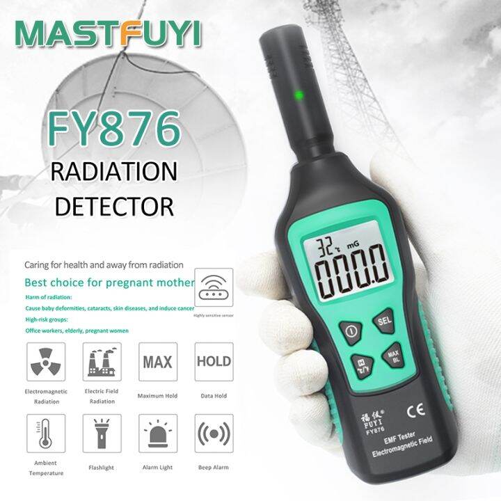Fockety Radiation Detector, EMF Meter Radiation Monitor With Sound Light Alarm, Handheld EMF Reader EMF Detector For Home Inspections, Office