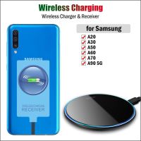 Wireless Charger &amp; Type-C Receiver For Samsung Galaxy A20 A30 A50 A60 A70 A90 5G Qi Wireless Charging Adapter USBC Connector