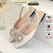 Giày bệt đính đá khoen vuông quai hậu - THENYSMILE - ZALI