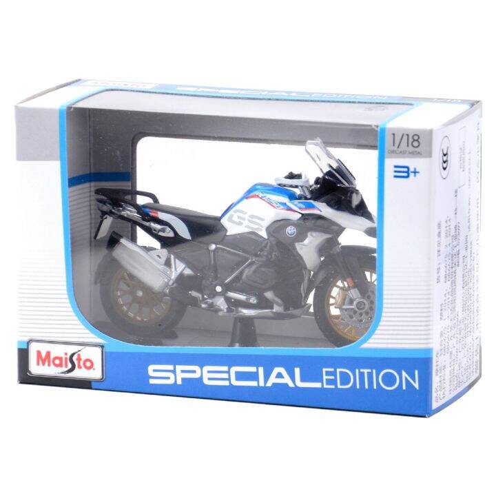 รถ1-18-bmw-แบบคงที่-gs-แบบ-r1250ของเล่นแบบจำลองรถมอเตอร์ไซค์สำหรับงานอดิเรกของสะสม